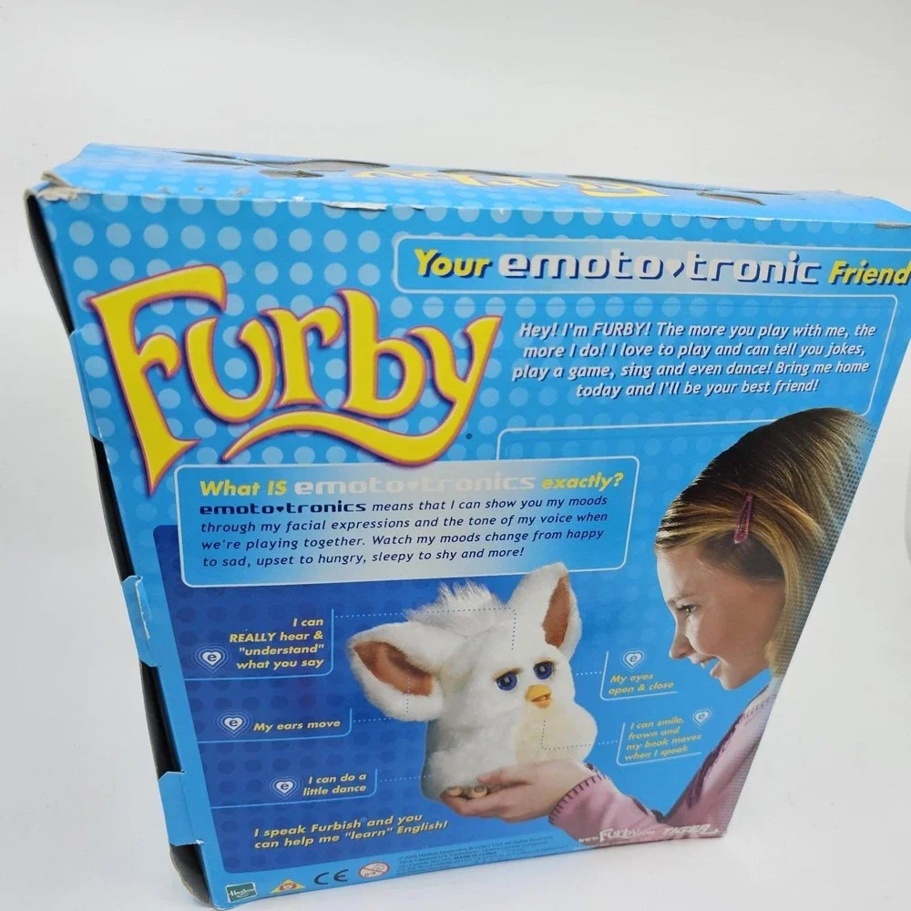 FURBY 2005 Hasbro Tiger 59294 Gray Pink Hair Blue Eyes Tested Works Excellent